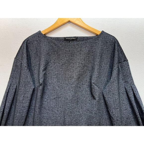 Banana Republic Women's Rayon Short Shift Dress Long Sleeve Size XS Gray Stretch - Picture 5 of 11